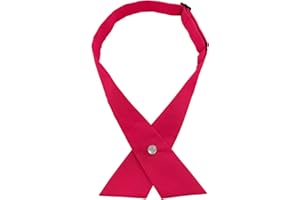 AUSUAYA GBW-B-T2 Kreuzfliege, vorgebundene Crossover-Krawatte für Schulmädchen, Uniform, Cosplay, T-Shirt oder Valentinstag, rose, One size