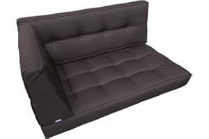 JACKKISSEN Palettenkissen Schaumkissen/Kissen Palettensofa Euro Paletten/europalleten sitzkissen/sitzkissen palettenmöbel/palettenkissen Outdoor/Sitzkissen 120 x 60 cm (braun, 3X teiliges Set)