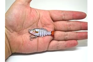 FISHIN ADDICT FRY Multi Jointed Fishing Lure Swimbait Silver Scaled 50mm/ 2g / 6 segments