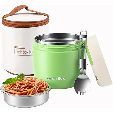 Contenitore Termico Per Pranzo Isolato - Doppia Parete, 650ml, Con Cucchiaio E Coperchio A Tenuta