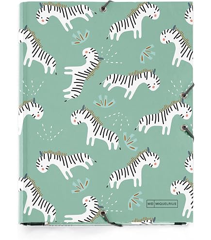 Lot 10 Chemises Cartonnées A5 Enfants Soft-Touch - Motifs Chat, Ours, Panda - 3 Rabats + Élastique, Intérieur/Extérieur Imprimé