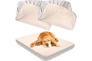 ALWZ-RDY Ersatz-Hundebettbezüge, waschbar, 100 % wasserdicht, weich, geräuschlos, für Hundebett/Haustierbett, 76,2 x 50,8 cm, Beige