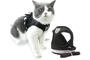 TC TALACANO Arnes con Correa TALACANO- Chaleco antiescape y Ajustable - Accesorios para Gatos pequeños Medianos y Grandes (Medium)