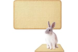 OHREN 1 Tapis à griffer pour lapins, soin naturel des griffes et des dents, tapis en sisal pour cages, jouet à mâcher, literie pour mordre, dormir et nicher