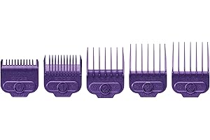 Andis 66345 - Pack de 5 peines magnéticos nano plata, 1,5, 3, 6, 10 y 13 mm