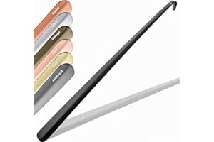 ‎JK TRADE JK Trade® 72cm STABILER Edelstahl Schuhlöffel Lang | 2mm polierter Metall Schuhanzieher Lang zum Stehen | Schnell & Einfach | optimierte Länge & Breite | Shoe Horn | Business | Aufhängbar