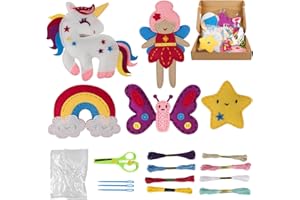 Victse Nähset Kinder, Nähen für Kinder ab 10, Filz Bastelsets Filz Nähen Kits Handwerk und Nähen Set, DIY Nähset Kinderhandwerk für Kinder pädagogische Anfänger, DIY Art Craft (Mädchen)