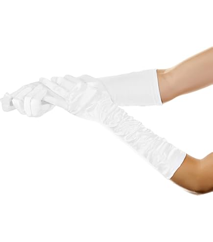 TANCUDER 1 Paire Gants Longs Élastiques De Femme Sans Doigts Gants De Soirée Opéra En Dentelle