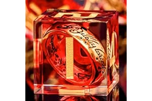 Elifel Dadi Set D&D Particolari 7 Pezzi Signore degli Anelli Gioco Resina DND Dice Bordi Affilati Lancia Dadi per Dungeons And Dragons Pathfinder Rpg