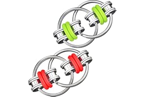 Gifton - Fidgets Flippy Chain Toy - Colorful Fidget Toy Pack - Anxiety ADD ADHD Stress Relief Toy - Gift for Teens Boys Girls Kids Men Women - Christmas Stocking Filler (2 Pack)