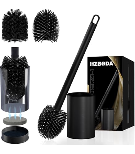 Brosse De Toilettes En Silicone CleanGang - Nettoyage Hygiénique, Séchage Rapide, Sans Rayures - Coloris Magenta