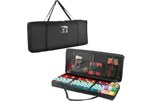 VMUTGA Organizzatore per Carta da Regalo, Contenitore Per Rotoli Di Carta Da Regalo del Panno di Oxford Borsa di Stoccaggio con 3 Scomparti per Nastri Regalo Fiocchi Accessori Decorativi (82*13*34cm)