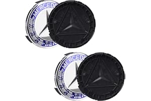 ZOOTSING Lot de 4 Capuchons de Moyeu Central de Roue, Couvercle de Moyeu Central de Jante de 75 mm pour Voiture (Bleu)