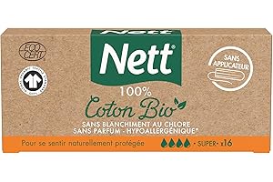 Nett 100% Coton Bio 16 Tampons Super