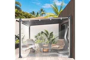 HIYOUGO Wasserdicht Plane Transparent Mit ösen, 1x2m Regenschutz Abdeckplane, Klar Abdeckung für Pavillons, Pavillon, Balkon, Gärten, Pflanzendach, Gewächshaus Pet Hutch Dach