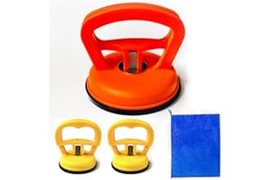 NICAVKIT Juego de 4 extractores de abolladuras para coche, grandes y pequeños, con ventosa, extractor de abolladuras, ventosa de vacío, elevador de succión para coche, teléfono móvil, cristal,