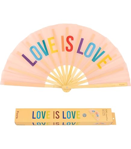 FISURA Grand éventail pliant original avec grand lettrage XXL compartiments en bambou pliable 64 x 33 cm (taille : rose