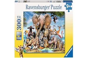 Ravensburger Puzzle 13075 Ravensburger Afrykańskie Zwierzaki 300 Elementów Puzzle Dla Dzieci (13075) Unikalne Elementy, Technologia Softclick - Klocki Pasują Idealnie