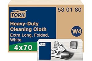 Tork Toallitas de limpieza multiusos extra fuertes blanco W4, 4 × 70 toallitas, 530180