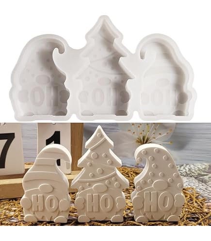 ALLY-MAGIC Silikonformen Für Weihnachtsanhänger - 2er Set Mit Herzen, Sternen & Tannenbäumen Zum DIY Gießen