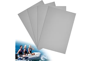WOUMON Toppa di Riparazione in PVC, 4 Pezzi Kit di Patch di Riparazione per Kayak,Gommone,Barca,Canoa,SUP Gonfiabile