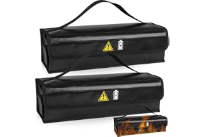 GBKDQQ 2 stycken elcykelbatteriväska: Brandsäker upp till 1 400 °C, vattentät och explosionssäker, för förvaring och transport (41 x 14 x 13 cm)