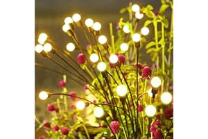 ‎UMIKK Firefly Solar-gartenlichter Außen Wasserdicht, 2 Stück Gartendeko Firefly Solar Pathway Lights, IP65 Wasserdicht Gartenkunst-Feenbeleuchtung für Fußweg Yard Patio Walkway Garten Dekoration