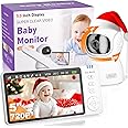 OBVHNUA Baby Monitor 720P Baby Video Monitor 5'' Baby Camera Monitor x2 x4 Zoom 2 Way Audio with VOX Mode Night Vision 8 Lullabies Feeding Reminder for Parents