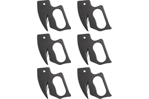 TENARE 6 Pieces Letter Opener Envelope Slitter Plastic Envelope Knife Stationery Envelope Cutter for Office and Home, Envelope Paper Mail, Black