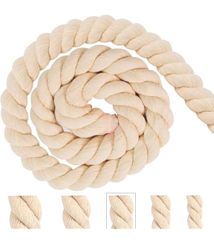 Katoenen koord, macramégaren, katoenen touw voor doe-het-zelf handwerk, decoratieve projecten, huisdierspeelgoed (8 mm (5 m