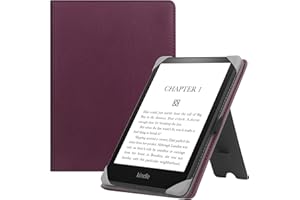 HGWALP Universal Stand Case for 6-6.8 inch eReaders,Premium PU Leather Sleeve Stand Cover with Handstrap Compatible with All 6" 6.8" Paperwhite/Kobo/Tolino/Pocketook/Sony E-Book Reader-Purple