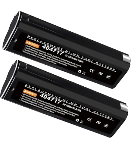 2Pack 4Ah 6V Ni-MH Akku für Paslode 404717 404400 900400 IM65A IM250
