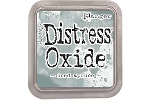 Ranger Iced Spruce Distress Oxide Ink Pad, Synthetic Material, all Grey, 7.6 x 7.6 x 1.9 cm