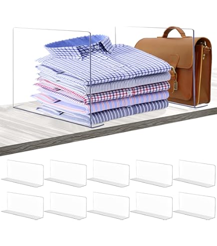Qussedser Home Set van 8 acryl plankverdelers voor de kastorganisatie - kastrek en kastverdeler voor het opbergen