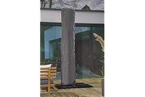 Gardissimo Atmungsaktive, frostbeständige und wasserdichte XXL Schutzhülle "Premium 344448", mit Stab für einen Sonnenschirm bis 450 cm, 250 x 64 cm,