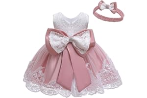 LZH Baby Girls Dress Sequin Bowknot Tutu Flower Birthday Party Wedding Dress Abiti per Bambini con Cappelli