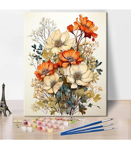 TISHIRON Kit Peinture Par Numéros Pour Adultes - Femme à La Plage - Toile Sans Cadre 40,6 X 50,8 Cm - Loisir Créatif Relaxant
