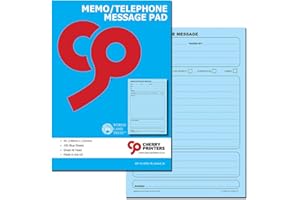 CHERRY PRINTERS Cherry Memo Book/Telephone Message Pad A5 100 Coloured pages 80gsm (Blue)