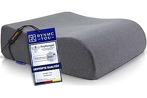 DYNMC you Cómodo Cojin Elevador Asiento Adulto - Funda Oeko-Tex - Cojin Coche Conductor Estable de 13cm de Grosor - Asiento de Espuma para Coche, Oficina, Silla Ruedas, Ayuda para levantarse Gris