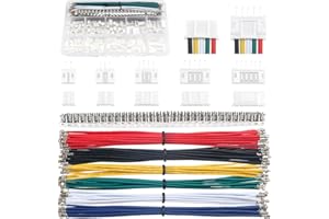 Lyeteung Kit di 420 connettori JST-PH da 2,0 mm, JST-PH 2/3/4/5/6 pin femmina e maschio, cavi pre-crimpati 22 AWG e terminale a crimpare femmina (doppio)