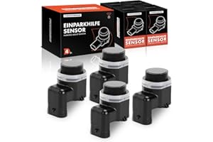 Frankberg Lot de 4 capteurs de stationnement avant arrière compatibles avec Golf VI Variant AJ5 1.2L-2.0L 2009-2013 A3 8P1 8P7 1.2L-3.2L 2003-2013 A6 4F2 C6 2.0L-5.2L 2004-2011 Remplace# 4H0919275A