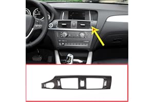 DIYUCAR Carbon für X3 F25 2011–2017 X4 F26 2014–2017 Auto ABS Chrom Mittelkonsole Klimaanlage Auslass Entlüftung Rahmen Verkleidung LHD