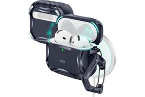 ESR Cover per AirPods 4 (2024), Compatibile con AirPods di 4a Generazione, Compatibile con MagSafe, Forte Protezione Anticaduta, Coperchio Magnetico, Serie Cyber, Blu