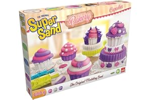 Animagic- Playas,Juego Super Sand Cupcakes, Color Blanco, pequeño (Goliath 383341.006)