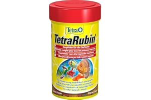 Tetra Rubin Flakes – fiskfoder i flingform med naturliga färgförstärkare, stöder en intensiv färgprakt för fiskarna, 250 ml b