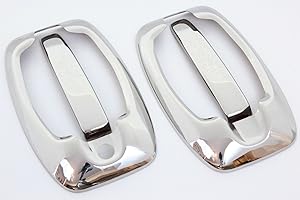 ‎RECAMBO phil trade 2 x Chrom Türgriffe mit Rahmen Edelstahl Blenden