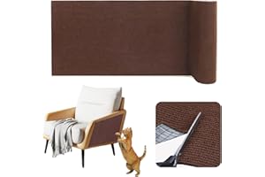 LEFUNOM Alfombra rascador para Gatos Adhesivo Protector Sofa Gatos arañazo rascador Sofa Adhesivo (marrón Oscuro, 40cm×4m)