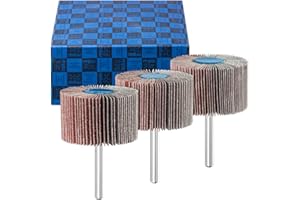 PFERD TOOLS Fächerschleifer-Set F, 3-tlg. | Korund Ø50x30mm Schaft-ø 6mm A60, 80, 120 | 44498004 – für Feinschliff & Finish