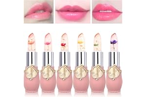 Mengxin 6 Pezzi Rossetto Cambia Colore Balsamo Labbra Colorato Rossetto Magico Lucidalabbra Trasparente Lunga Durata Gloss Labbra Regalo di Natale di Compleanno per Ragazze Donne (6 Colori)