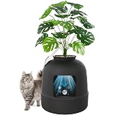 Lifewit Cat Litter Box with Deodorizer and Charcoal Filter, Litter Pot for Living Room, Bedroom, Corners, Closed Cat Cage wit